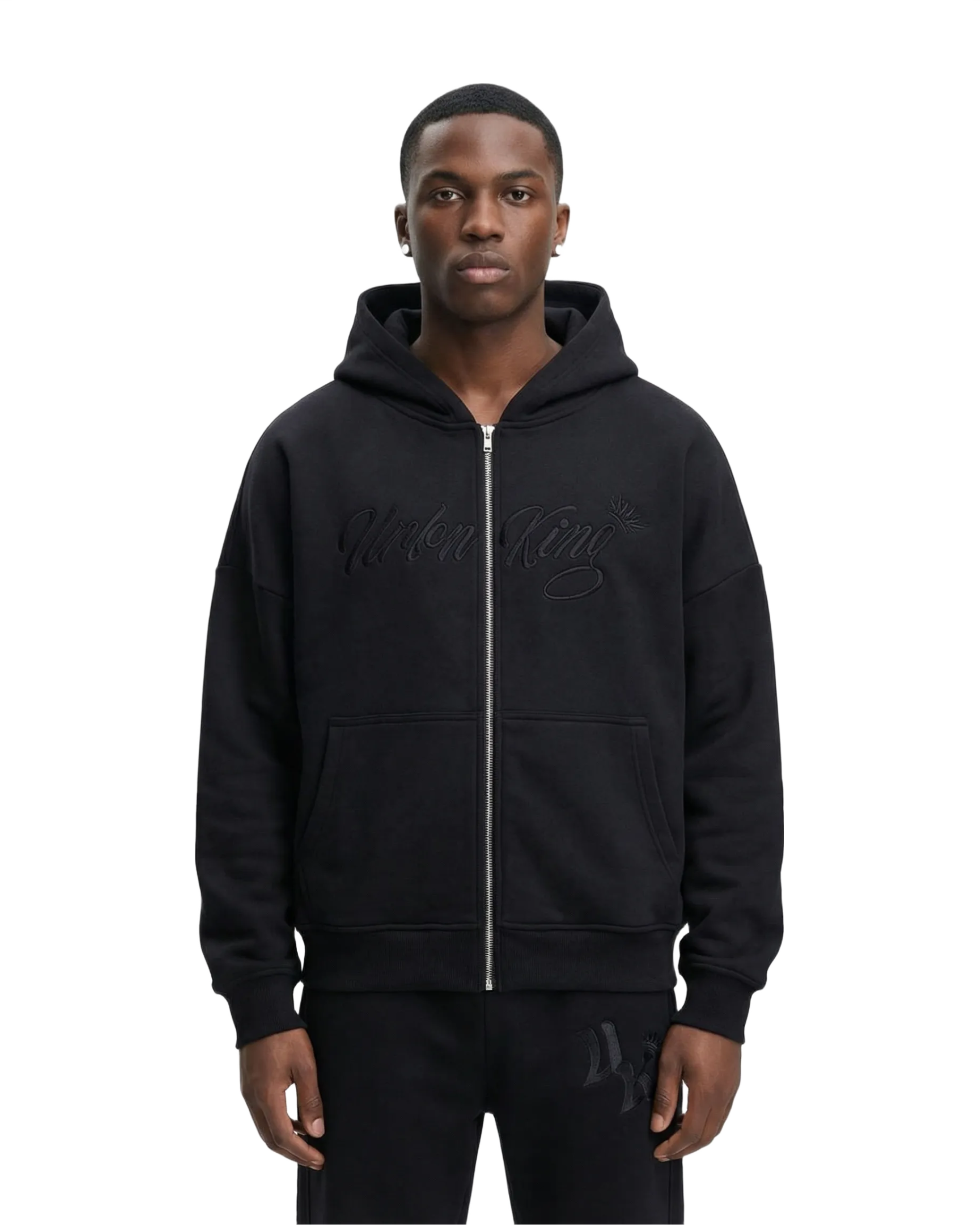 Meridian Zip Hoodie in Cosmic Black