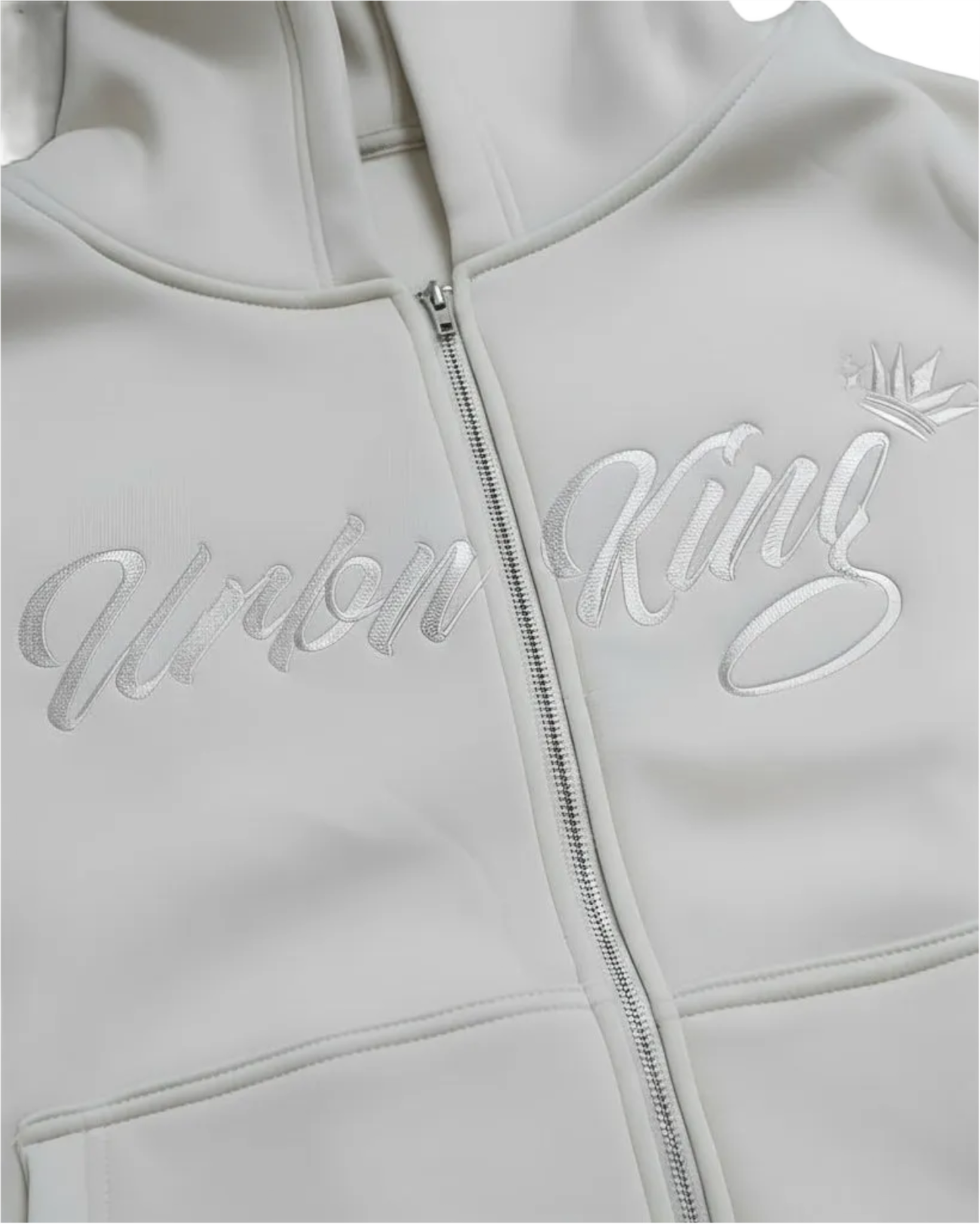 Meridian Zip Hoodie in Silver Mist