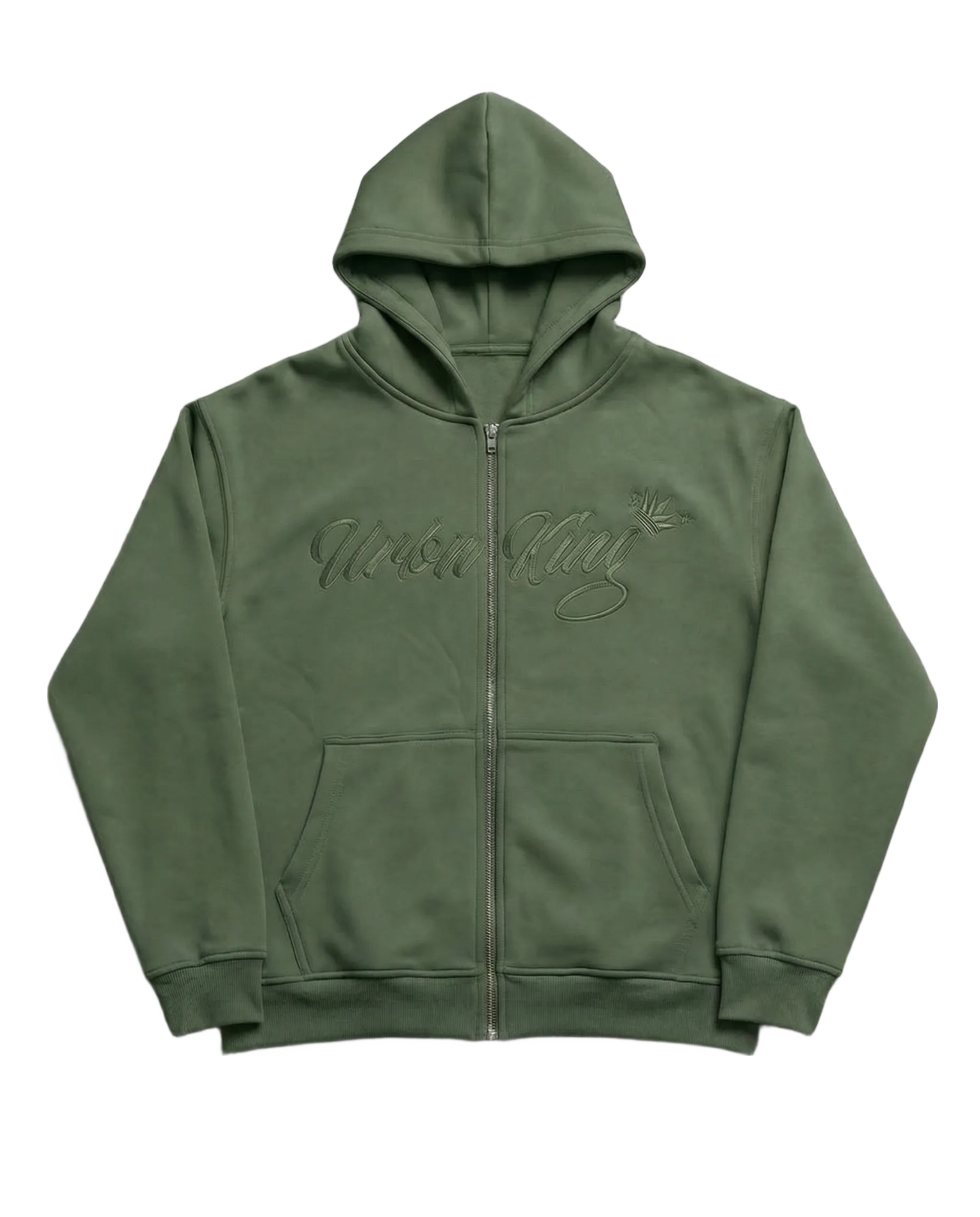 Meridian Zip Hoodie in Matcha Green