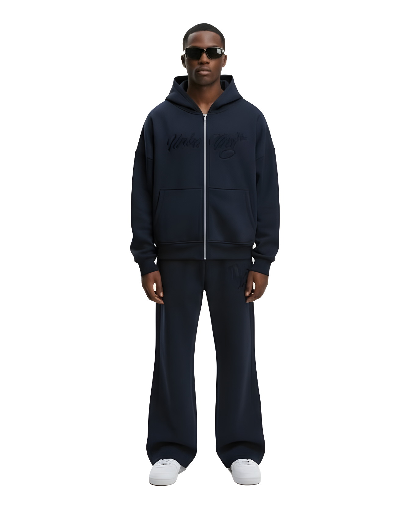 Meridian Zipped Hoodie in Sapphire Blue