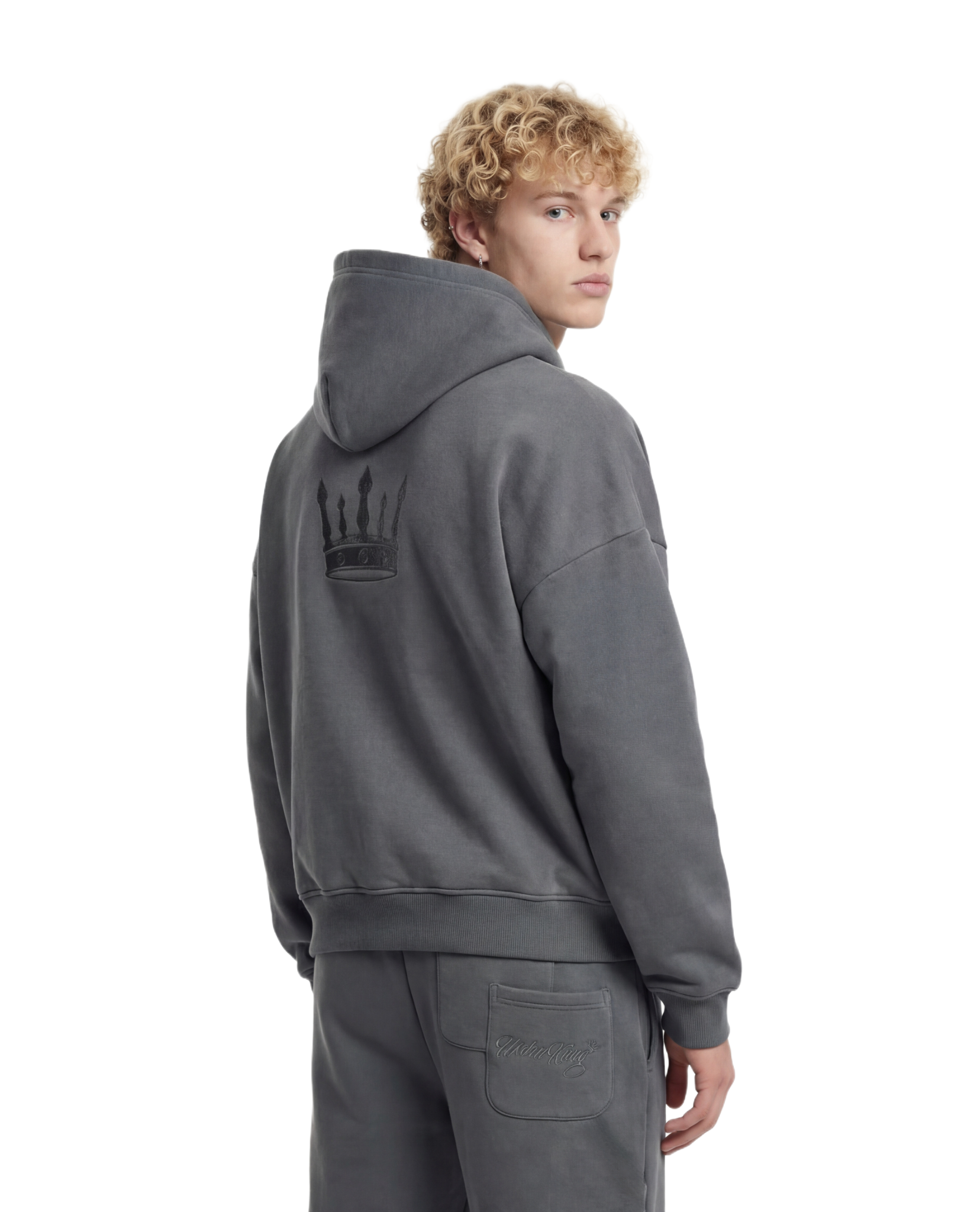 Meridian Zip Hoodie in Deep Slate