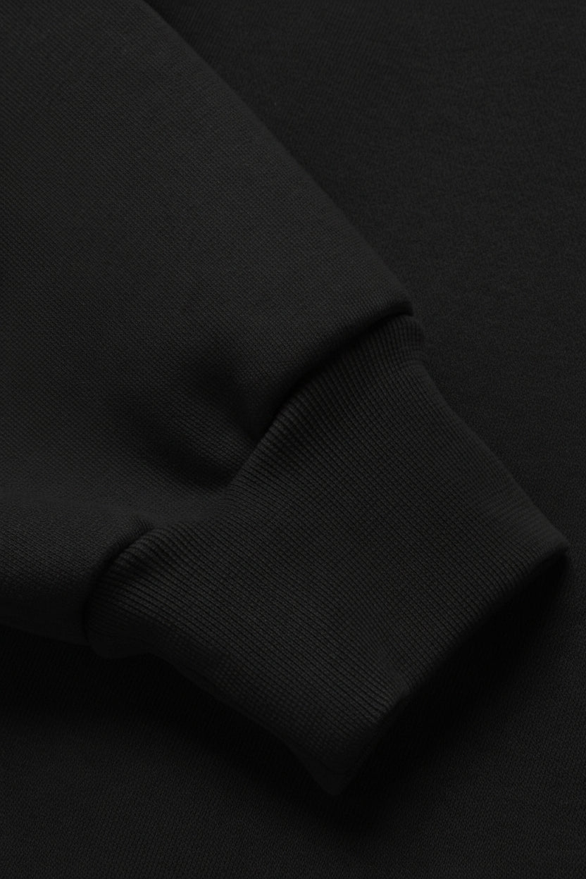 Meridian Zipped Hoodie in Cosmic Black