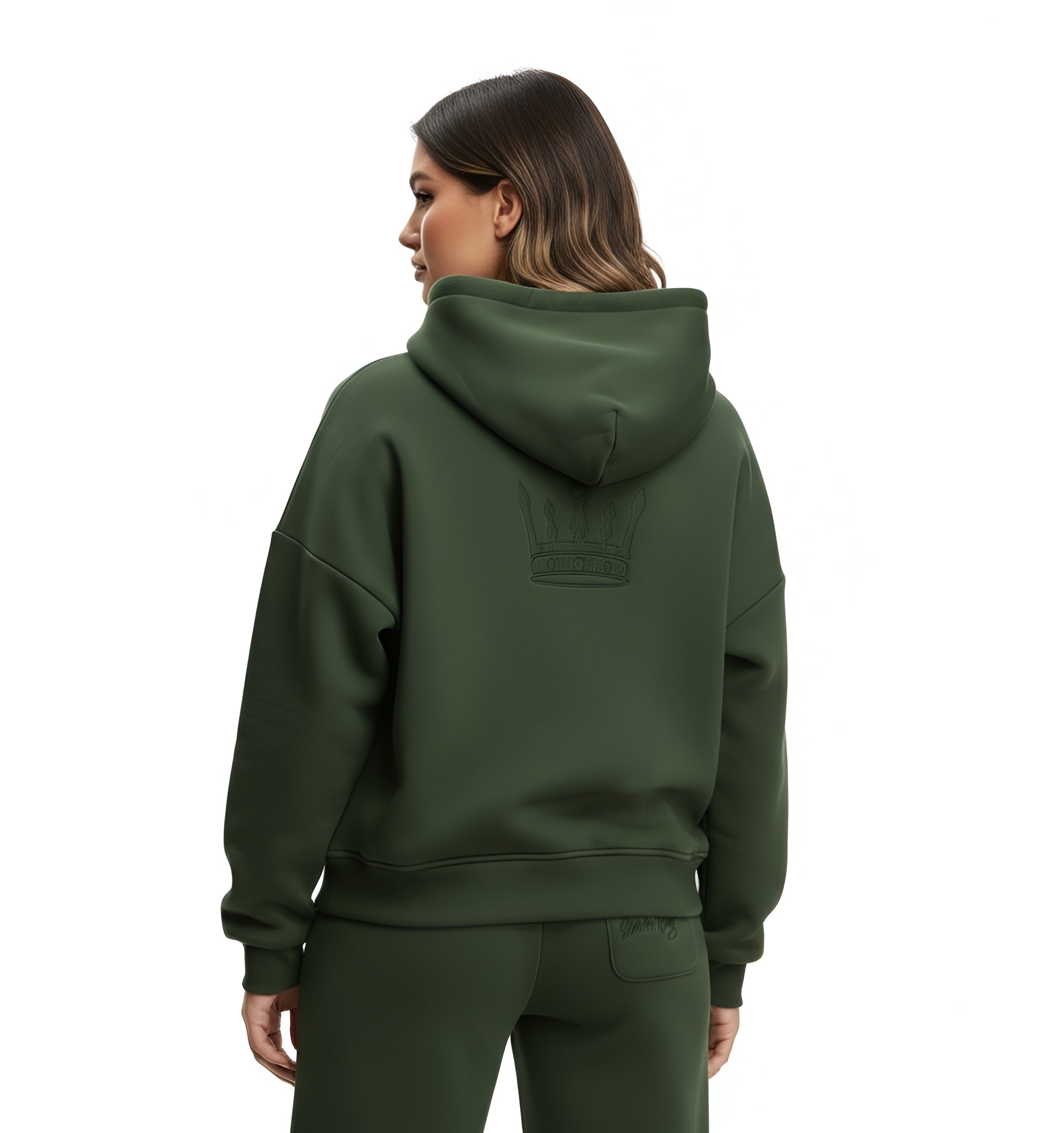 Meridian Zipped Hoodie in Matcha Green