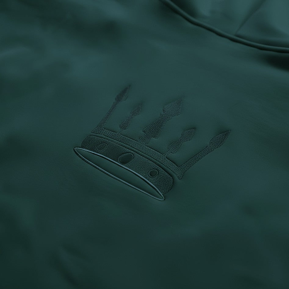Meridian Zipped Hoodie in Emerald Green