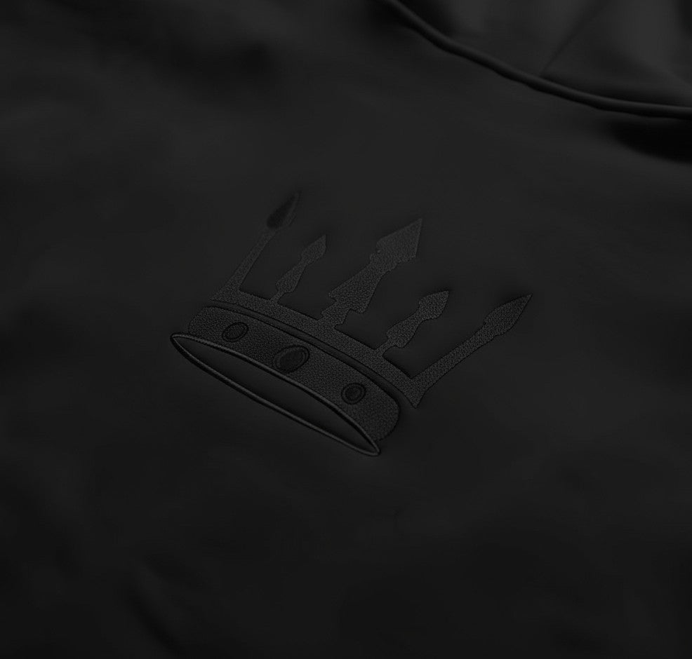 Meridian Zipped Hoodie in Cosmic Black