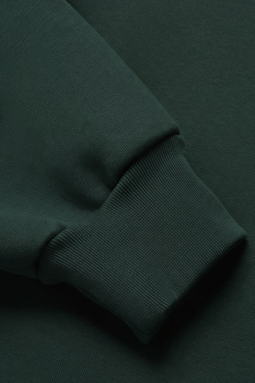 Meridian Zipped Hoodie in Emerald Green
