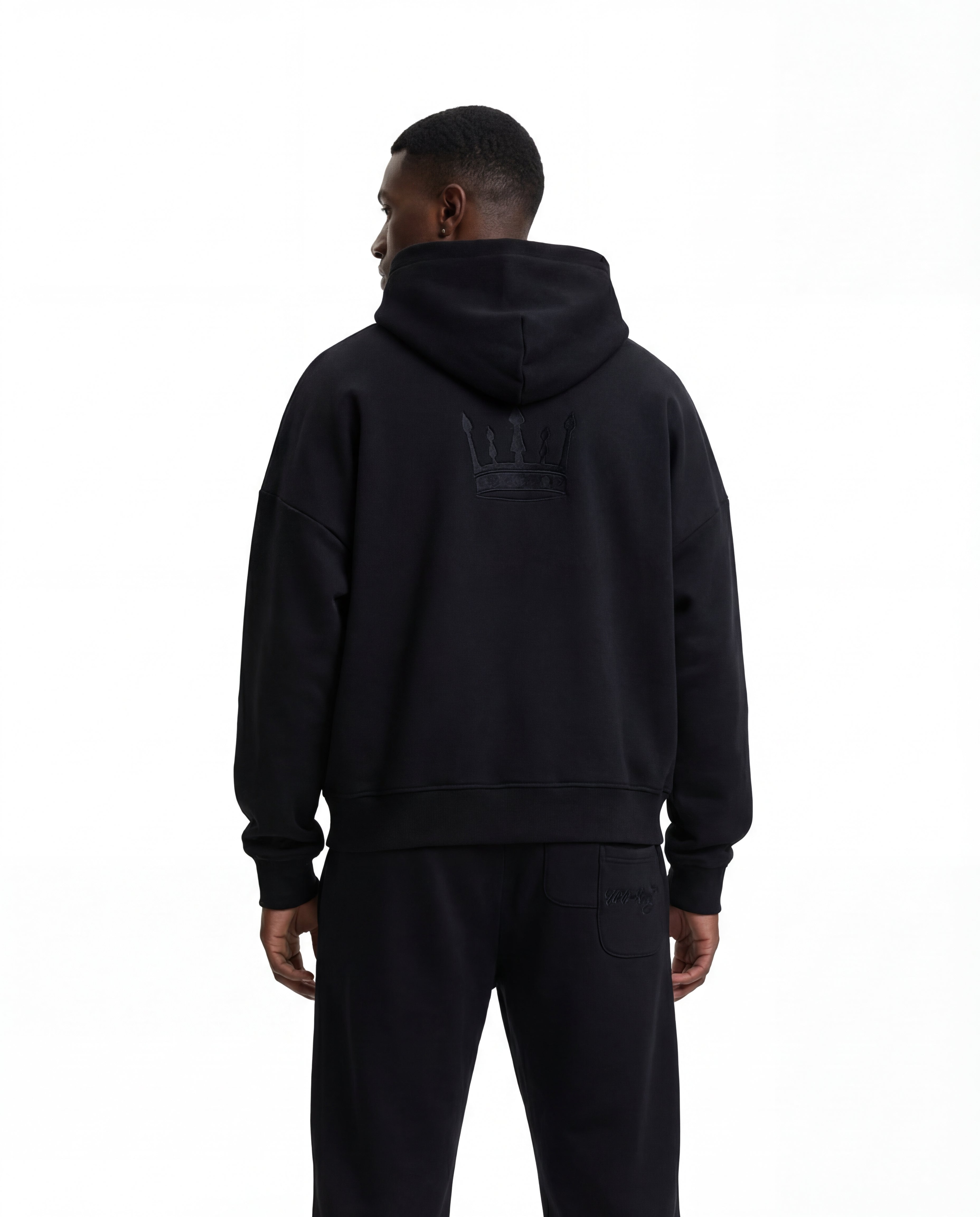 Meridian Zip Hoodie in Cosmic Black