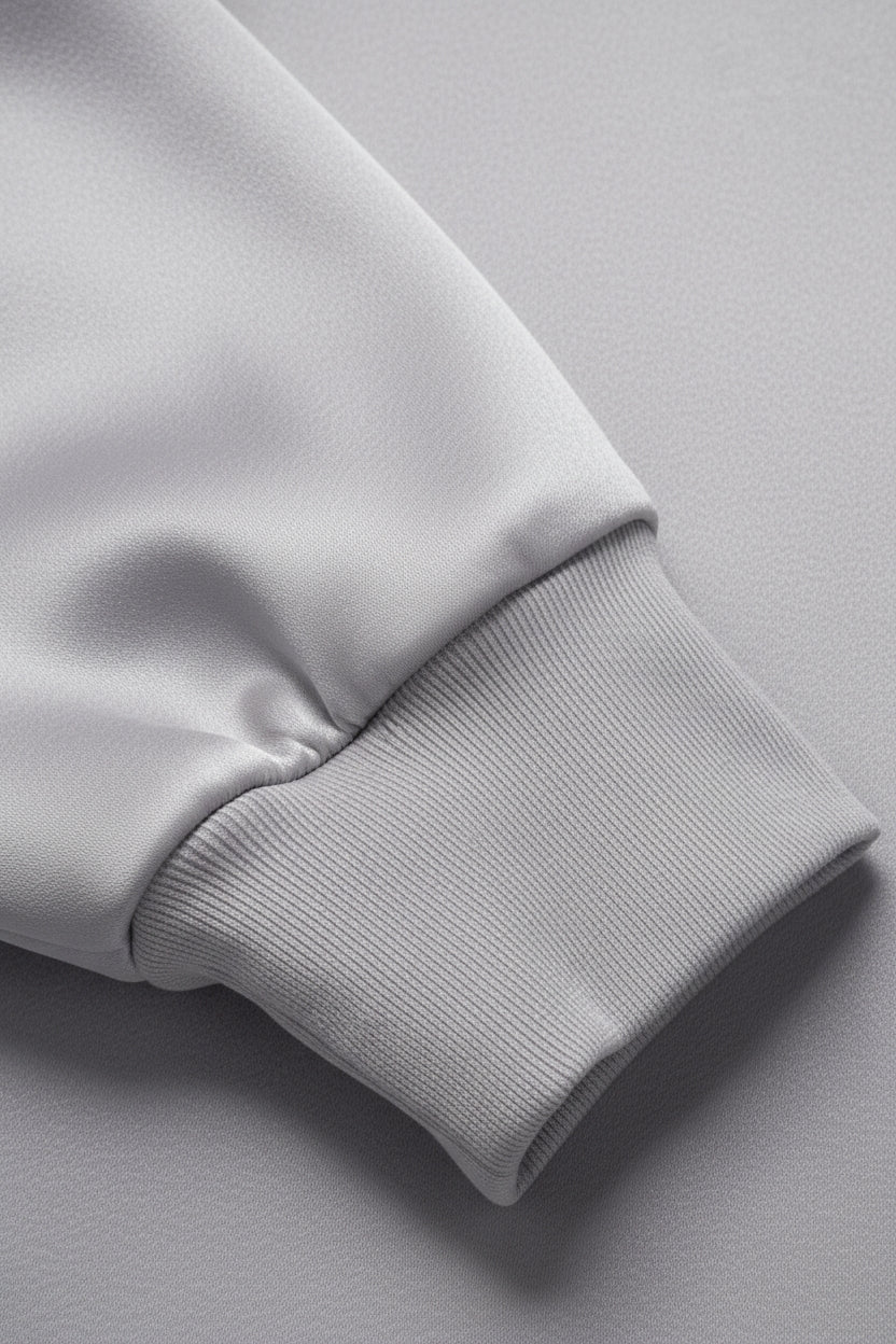 Meridian Zipped Hoodie in Silver Mist